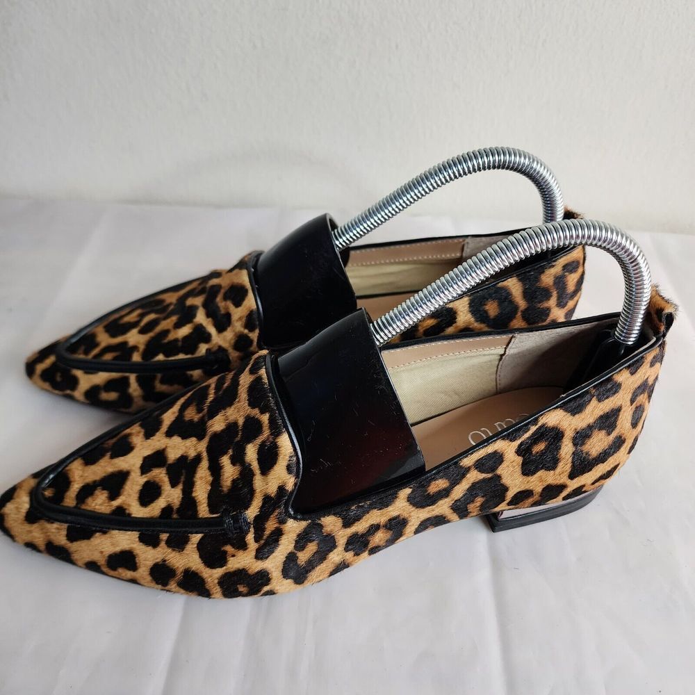 Franco Sarto Leopard Cheetah Print Block Heel Fla… - image 2
